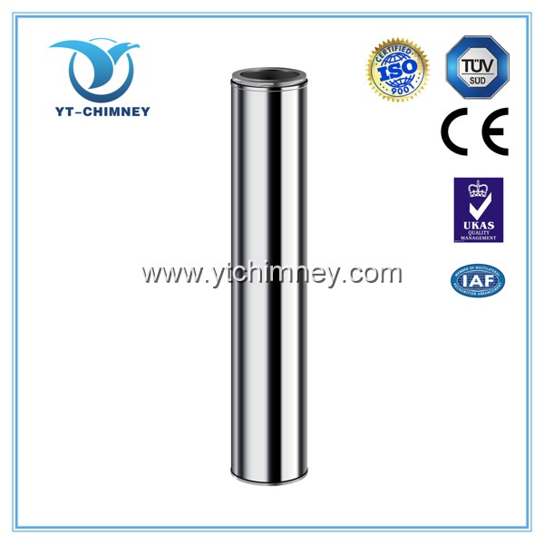 5''6''8''stainless steel twist lock joint twin wall insulated flue pipe(1000mm)
