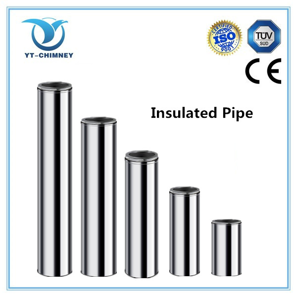 5''6''8''stainless steel double wall insulated chimney flue pipe