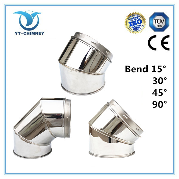 5''6''8''stainless steel insulated double wall chimney flue ELBOWS