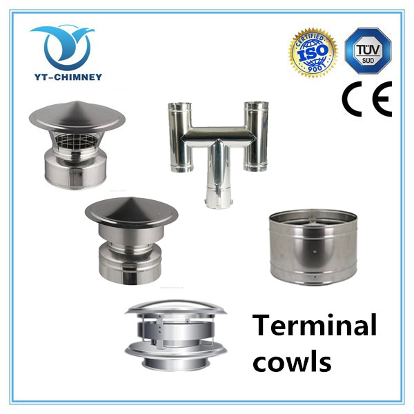5'',6'',8''stainless steel double wall insulated chimney system Terminal cowls